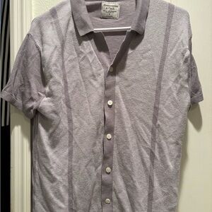 Abercrombie & Fitch Men's Lavender Button Down Shirt